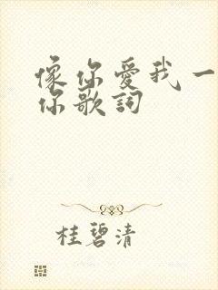 像你爱我一样爱你歌词