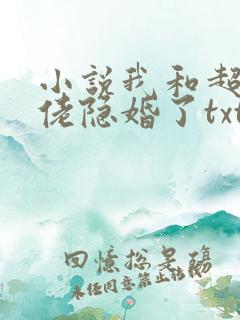 小说我和超级大佬隐婚了txt