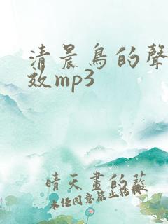 清晨鸟的声音音效mp3