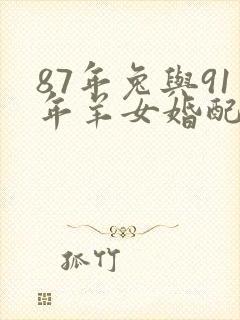 87年兔与91年羊女婚配