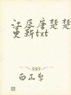 江辰唐楚楚最新更新txt