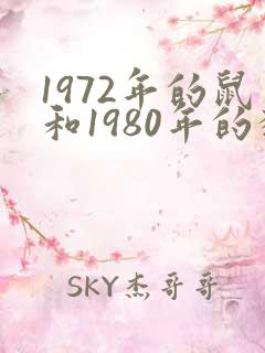 1972年的鼠和1980年的猴婚姻如何