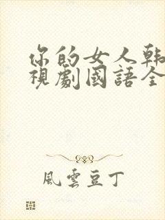 你的女人韩剧电视剧国语全集