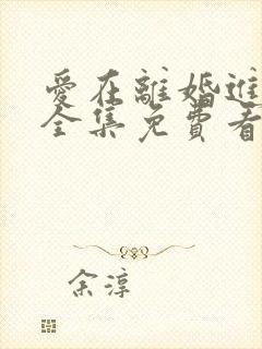 爱在离婚进行时全集免费看网剧