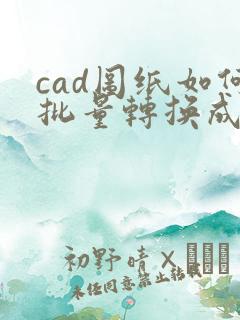 cad图纸如何批量转换成pdf格式