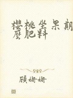 樱桃坐果期施什么肥料