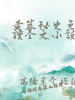 黄蓉秘史免费阅读全文小说