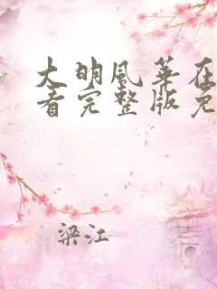 大明风华在线观看完整版免费