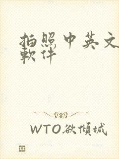 拍照中英文翻译软件