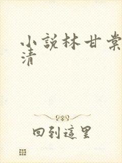 小说林甘棠温晏清