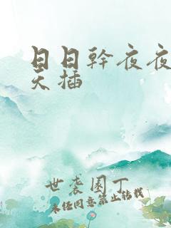 日日干夜夜操天天插