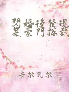 闪婚后发现老公是豪门总裁 全本