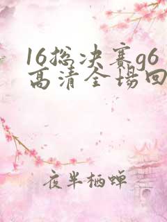 16总决赛g6高清全场回放