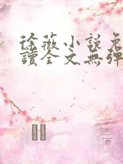 徐薇小说免费阅读全文无弹窗
