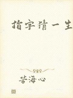 指字猜一生肖