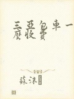 三亚包车一天怎么收费