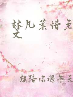 林凡叶惜免费全文