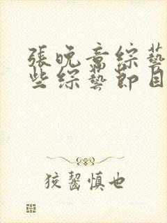 张晚意综艺有哪些综艺节目