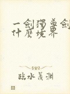 一剑独尊剑仙是什么境界