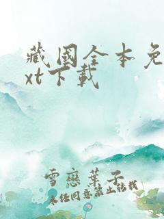 藏国全本免费txt下载