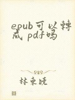 epub可以转成 pdf吗