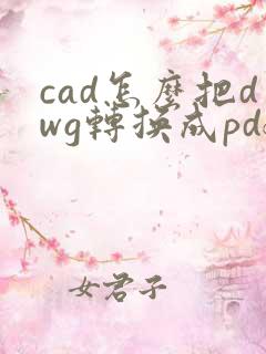 cad怎么把dwg转换成pdf格式