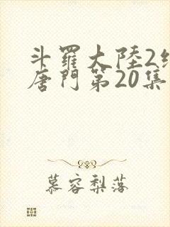 斗罗大陆2绝世唐门第20集