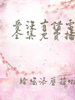 爱没有错电视剧全集免费播放