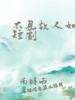 不见故人如明月短剧