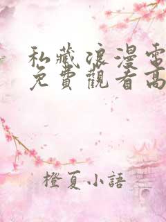 私藏浪漫电视剧免费观看高清西瓜
