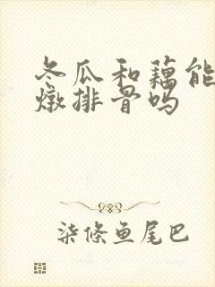 冬瓜和藕能一起炖排骨吗