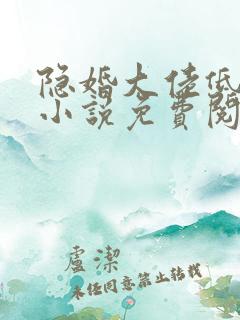 隐婚大佬低调宠小说免费阅读