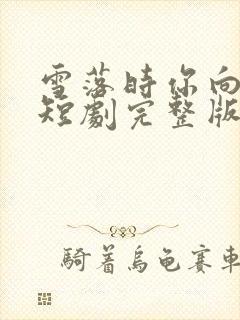 雪落时你向南飞短剧完整版