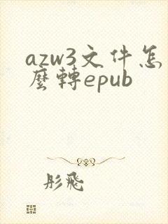 azw3文件怎么转epub