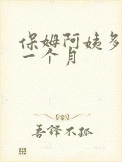 保姆阿姨多少钱一个月