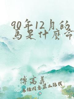 90年12月的马是什么命,五行属性