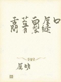 舌苔白厚口臭中间有裂缝