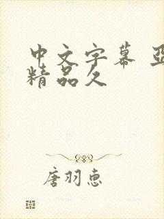 中文字幕 亚洲精品久