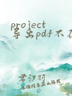 project导出pdf不在一张上