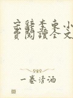 宋辞李东小说免费阅读全文无弹窗