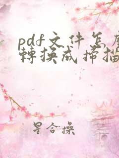 pdf文件怎么转换成扫描件