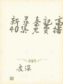 新寻秦记高清全40集免费播放
