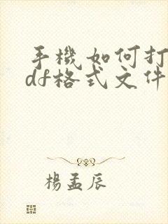 手机如何打开pdf格式文件