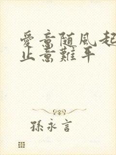 爱意随风起,钟止意难平