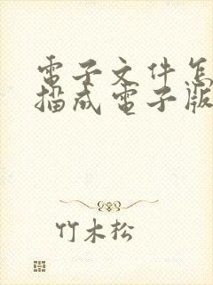 电子文件怎么扫描成电子版