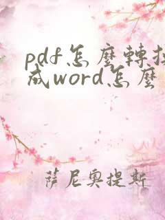 pdf怎么转换成word怎么去掉水印