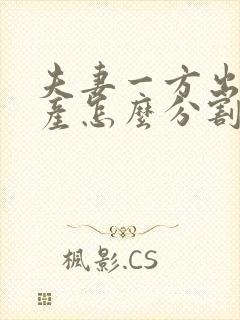 夫妻一方出轨财产怎么分割