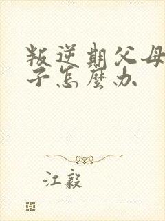 叛逆期父母骂孩子怎么办