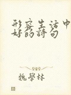 形容生活中的美好的诗句