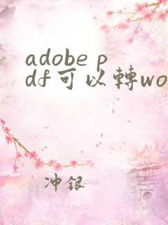 adobe pdf可以转word吗
